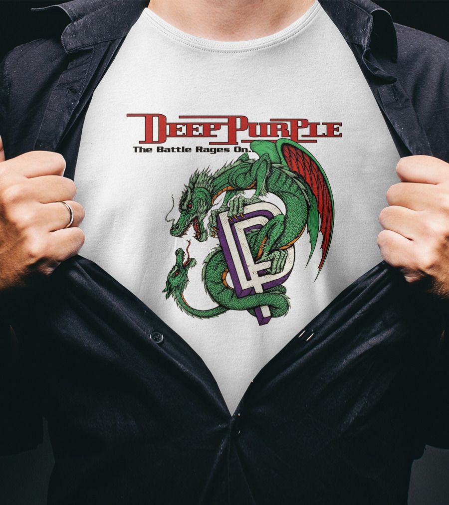 Deep Purple The Battle Rages On Dragon Artwork T-Shirt