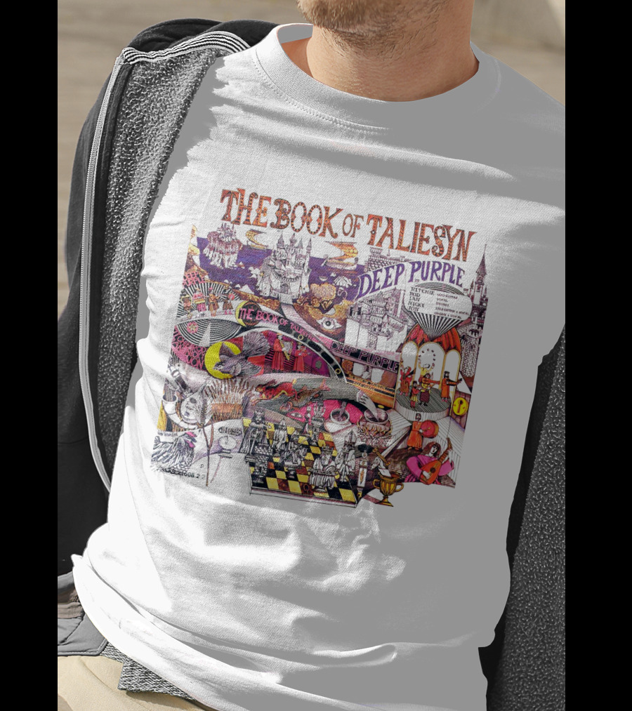 The Book Of Taliesyn Deep Purple Vintage Album Art Chessboard Scene T-Shirt