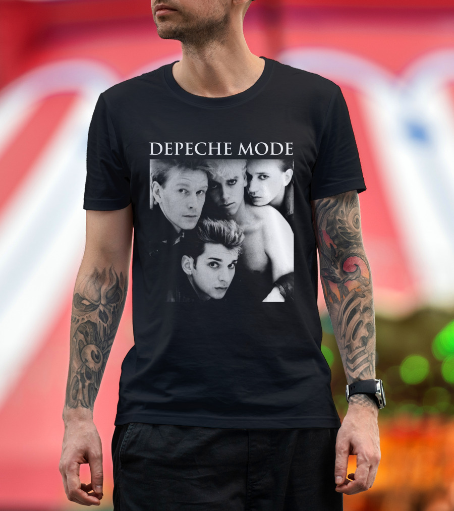 Depeche Mode Band Black And White Photo Quartet T-Shirt