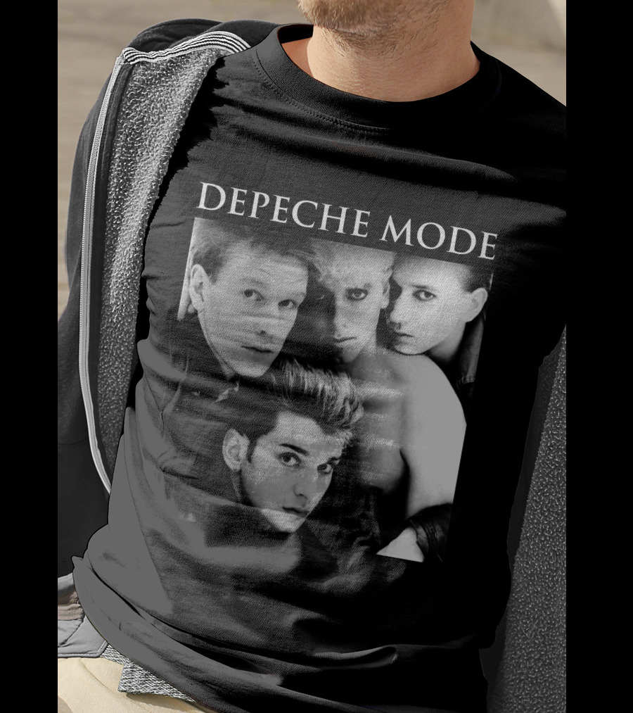 Depeche Mode Band Black And White Photo Quartet T-Shirt