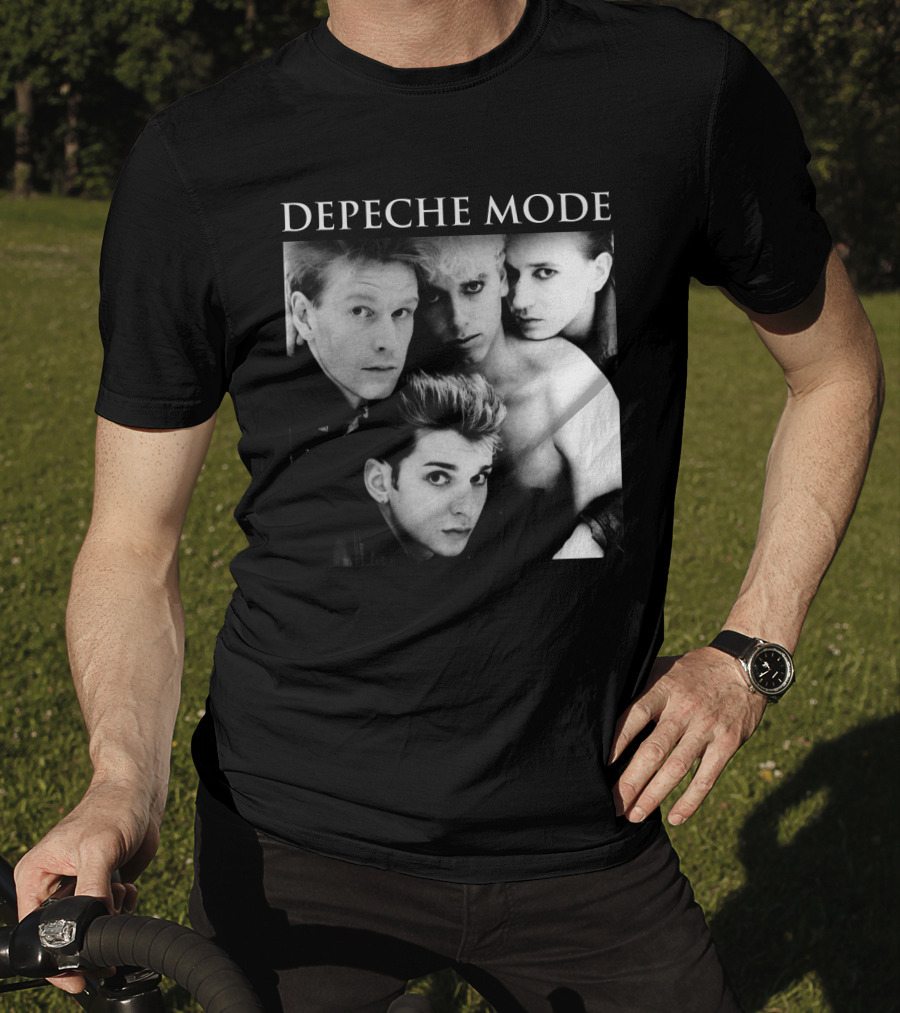 Depeche Mode Band Black And White Photo Quartet T-Shirt