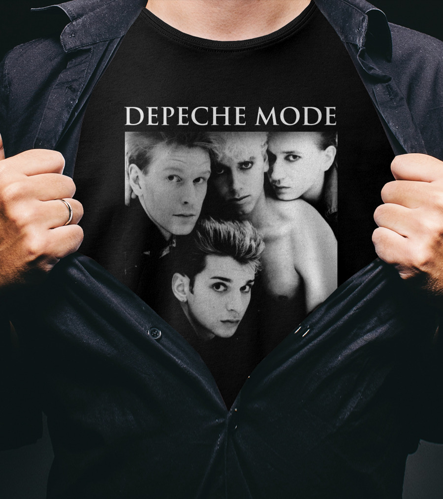 Depeche Mode Band Black And White Photo Quartet T-Shirt