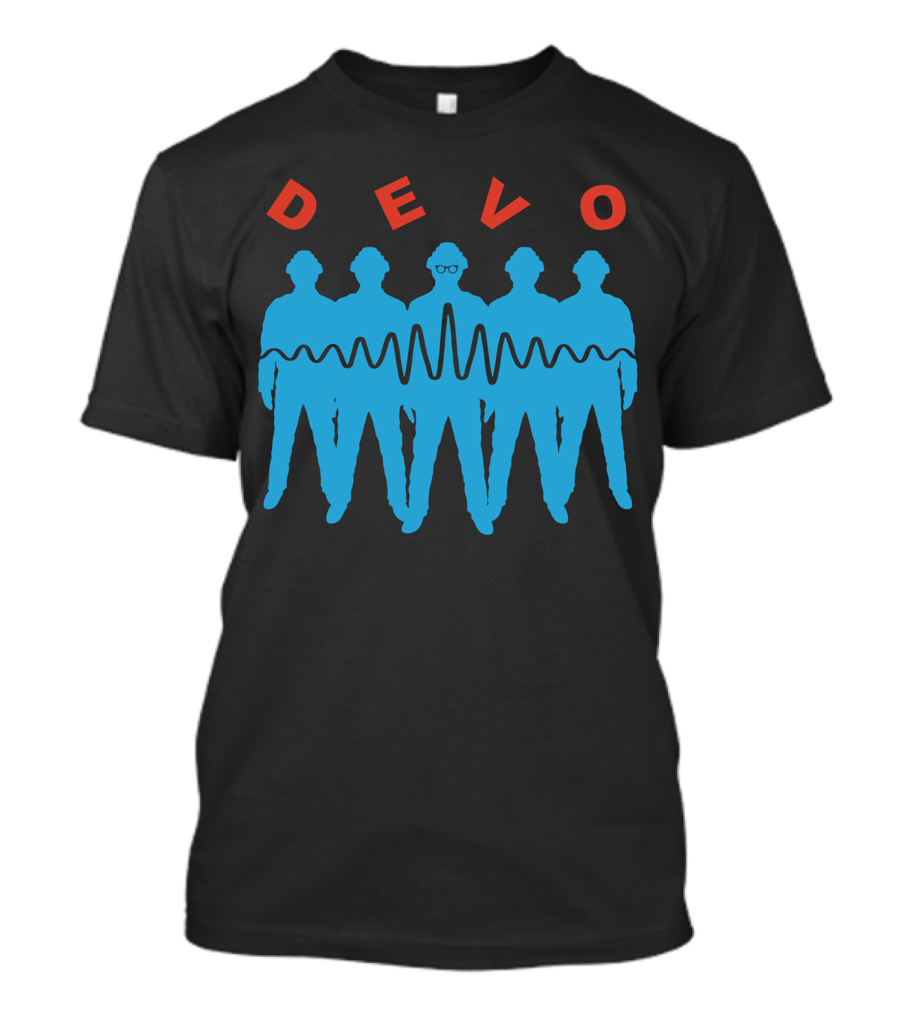 Devo Band Silhouette And Waveform T-Shirt