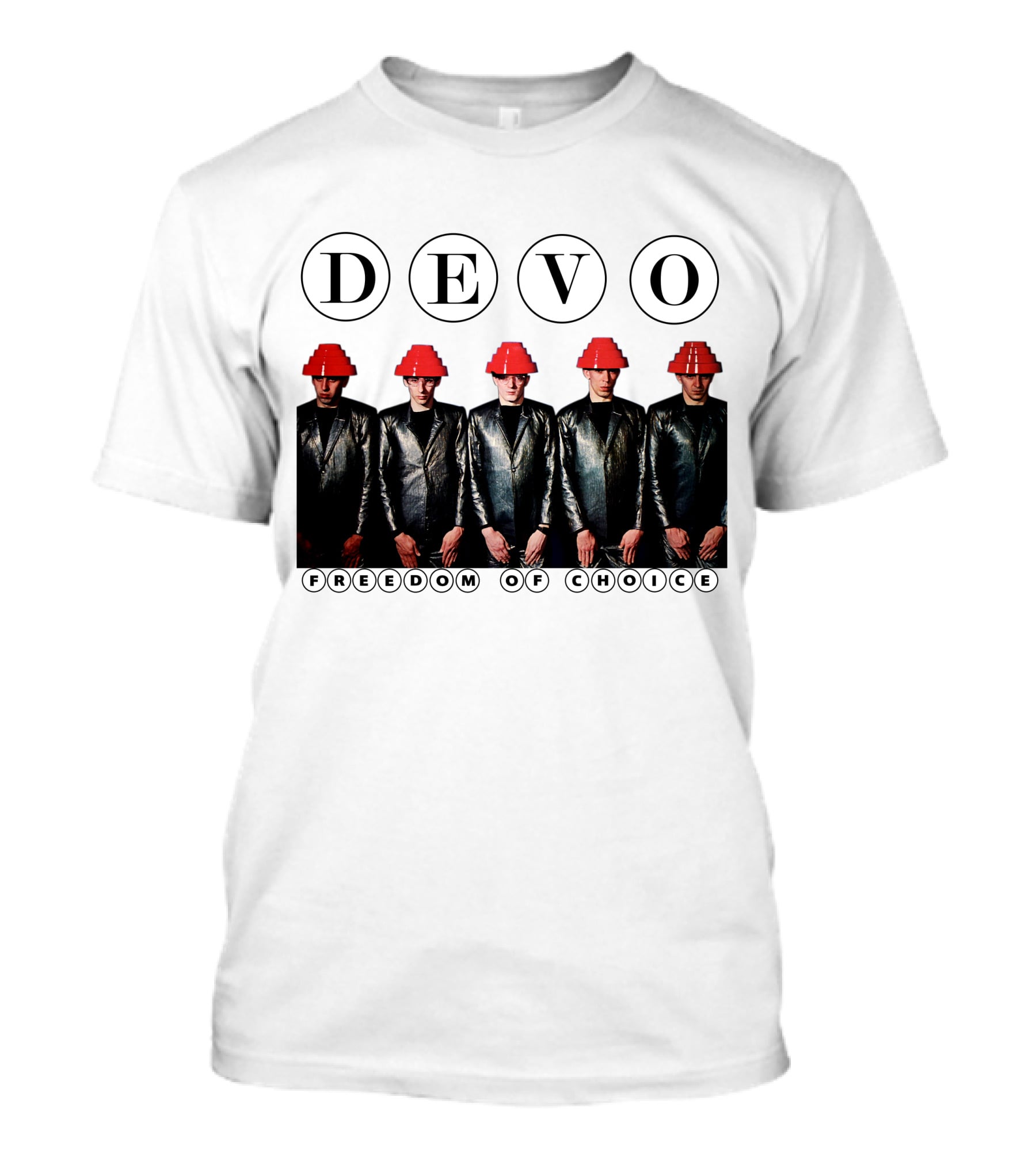 Devo Freedom Of Choice Red Energy Dome Hat Band Members T-Shirt