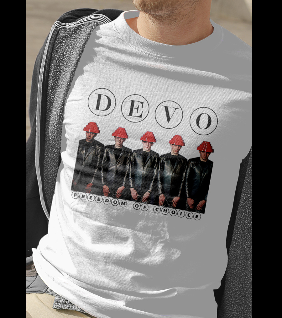 Devo Freedom Of Choice Red Energy Dome Hat Band Members T-Shirt