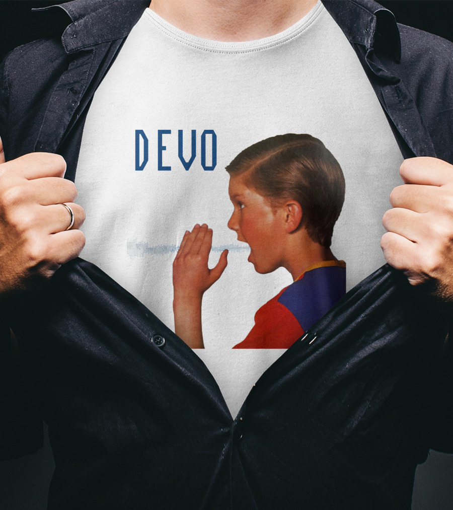 Devo Boy Shouting With Sound Wave T-Shirt