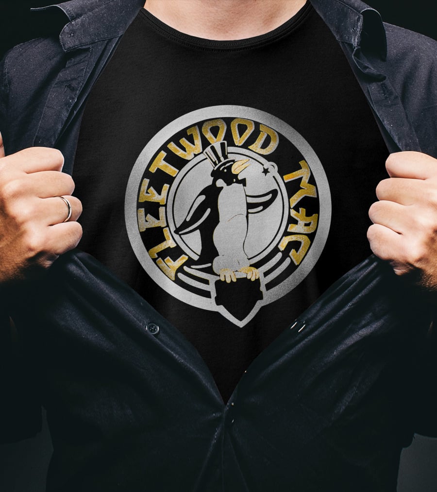 Fleetwood Mac Penguin Logo Vintage Style T-Shirt