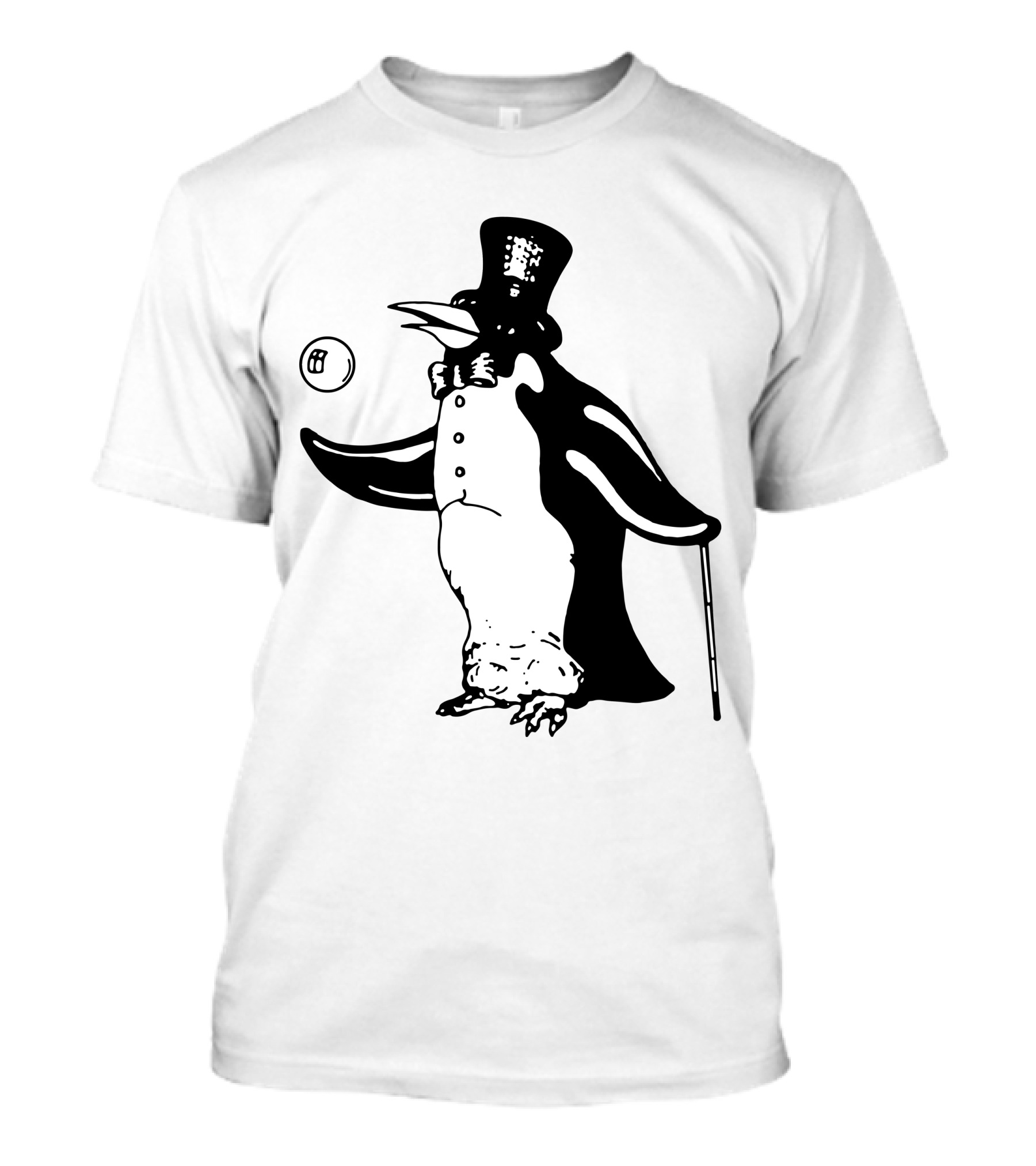 Penguin With Top Hat And Cane Flm T-Shirt