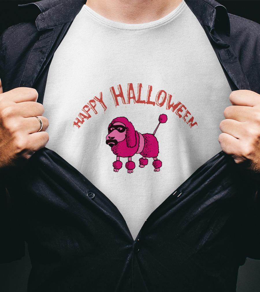 Happy Halloween Pink Poodle Fzp T-Shirt