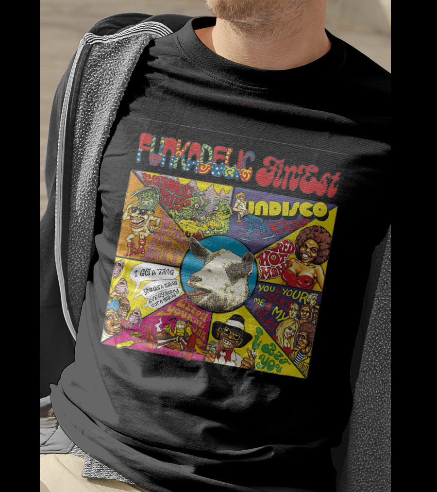 Funkadelic Finest Cosmic Slop Indisco Kid Joyful Bill T-Shirt
