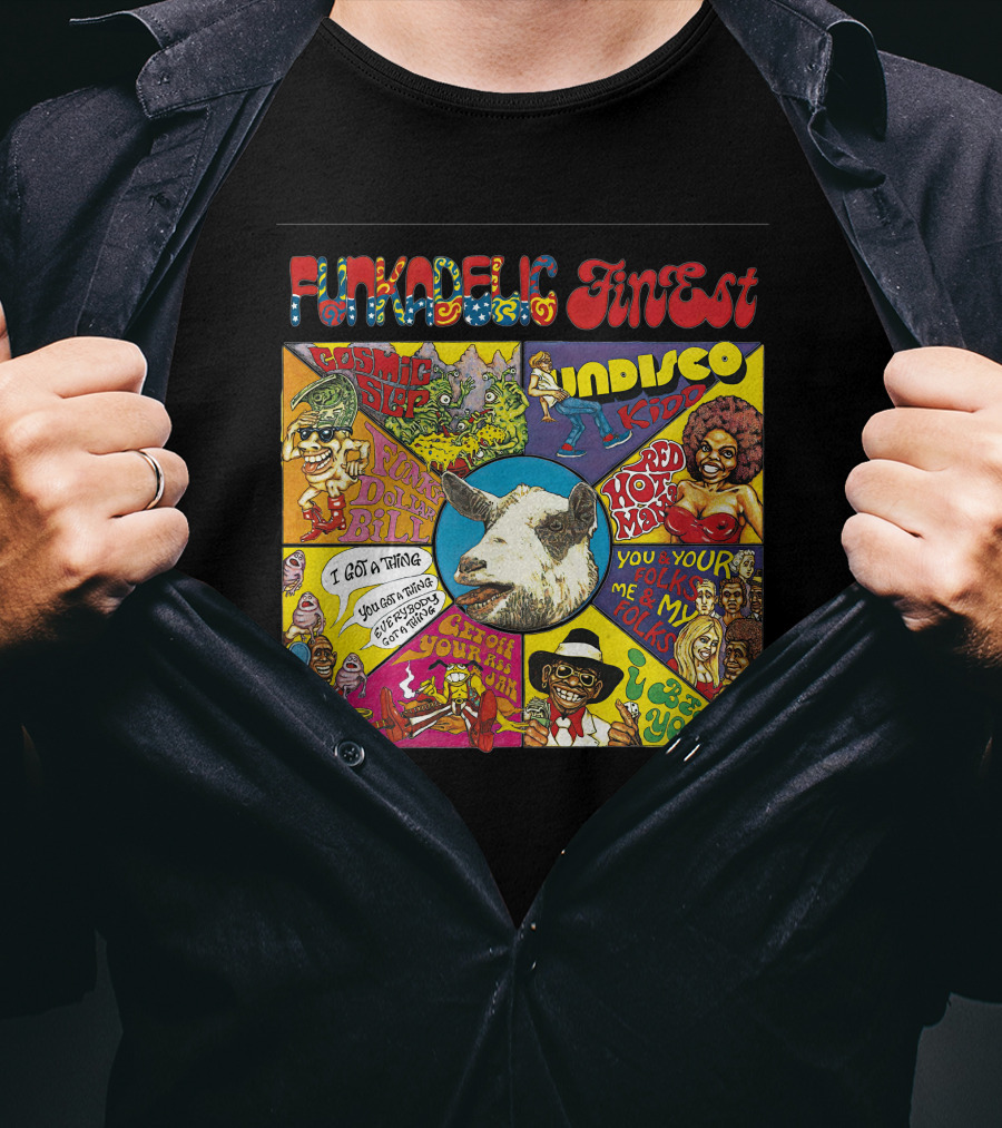Funkadelic Finest Cosmic Slop Indisco Kid Joyful Bill T-Shirt
