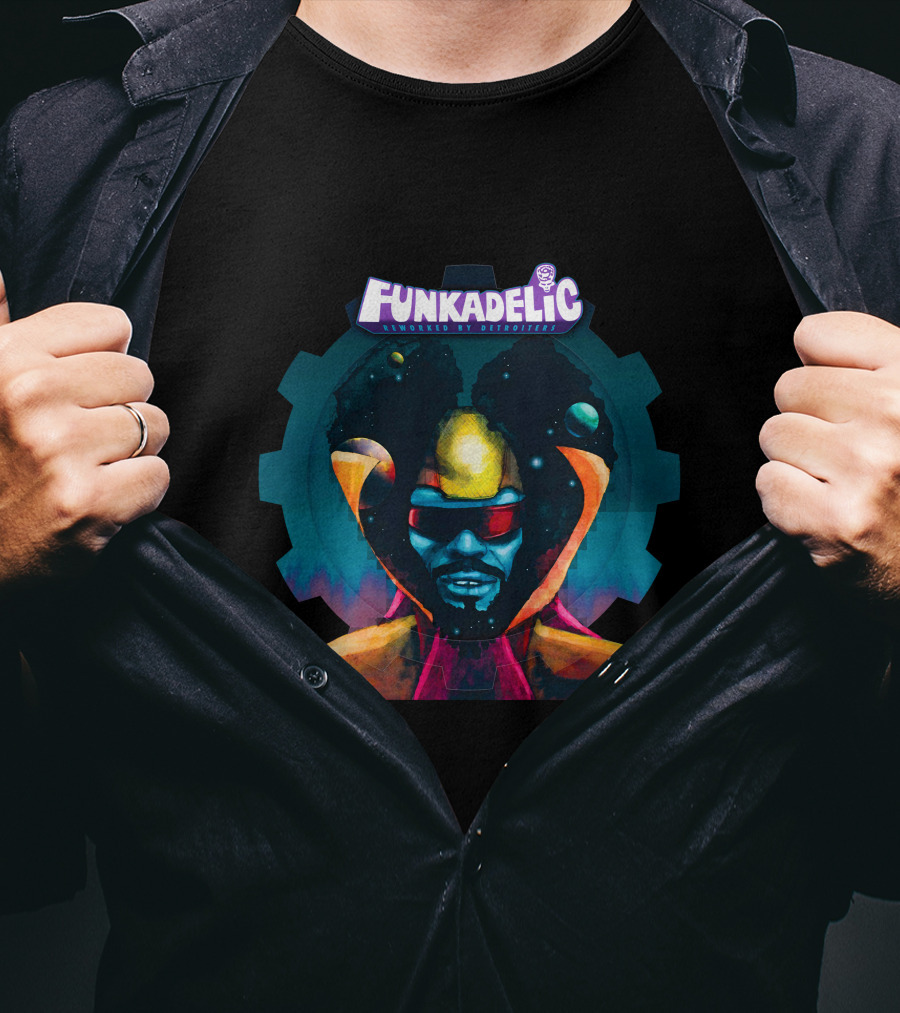 Funkadelic Legends By Detroiterz Iconic Afro-Futuristic Art T-Shirt