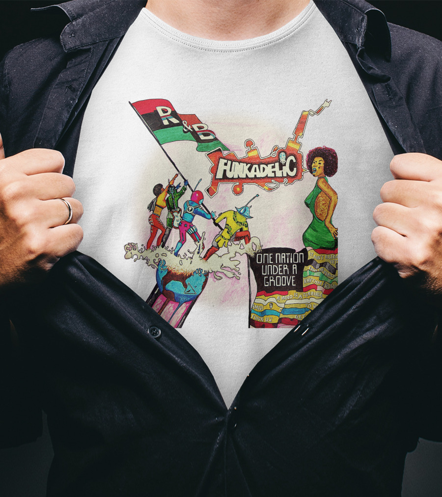 Funkadelic One Nation Under A Groove R&B Psychedelic Style T-Shirt