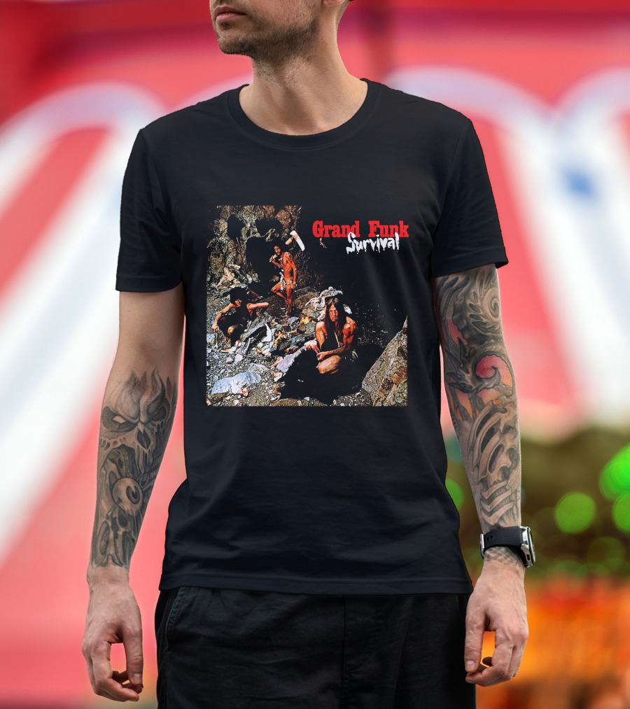 Grand Funk Railroad Survival Album Cover T-Shirt