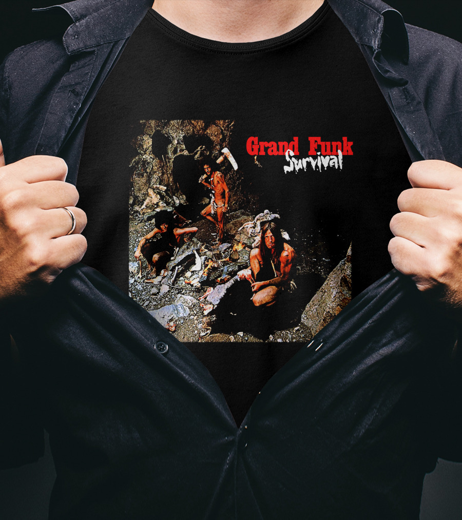 Grand Funk Railroad Survival Album Cover T-Shirt
