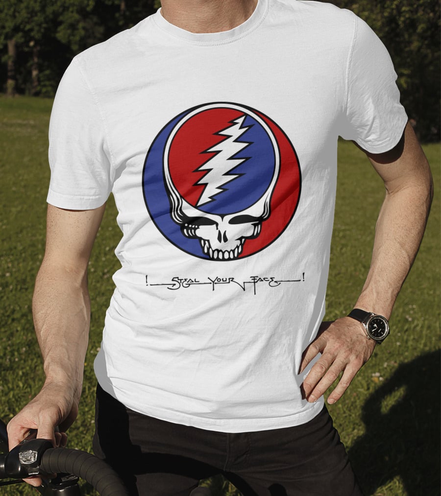 Steal Your Face Grateful Dead Skull Logo With Lightning Bolt T-Shirt