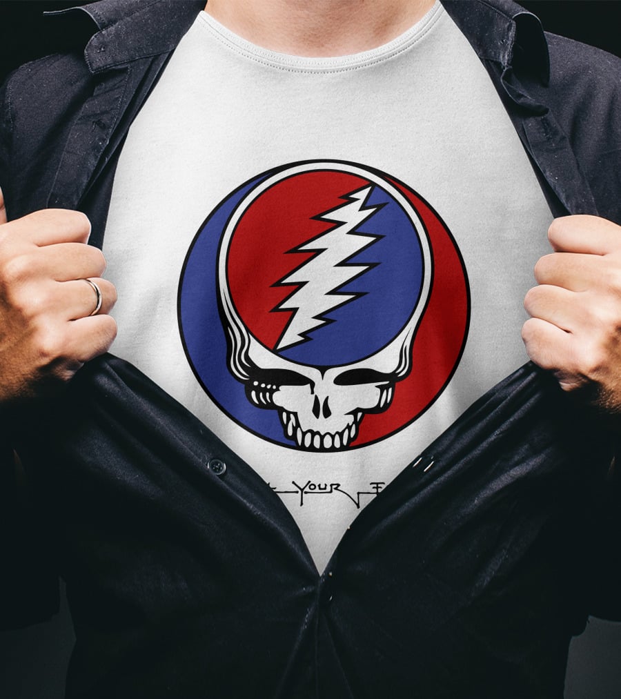 Steal Your Face Grateful Dead Skull Logo With Lightning Bolt T-Shirt
