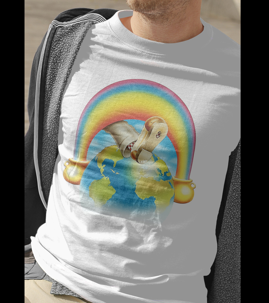 Earth Rainbow Footphone T-Shirt