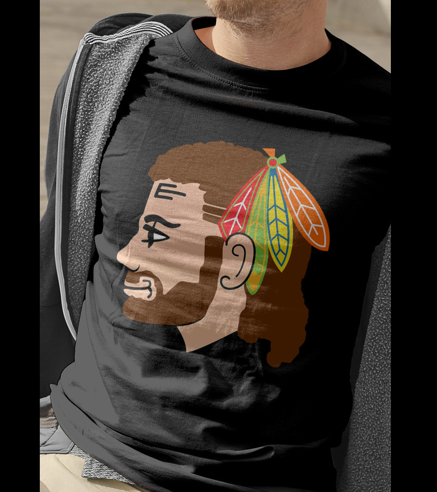 Chicago Blackhawks 2 Warrior Headdress Profile T-Shirt