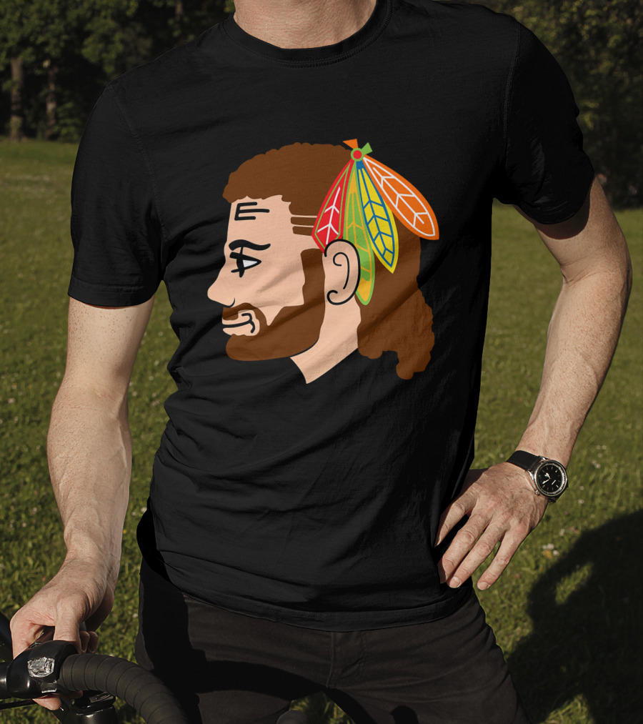 Chicago Blackhawks 2 Warrior Headdress Profile T-Shirt