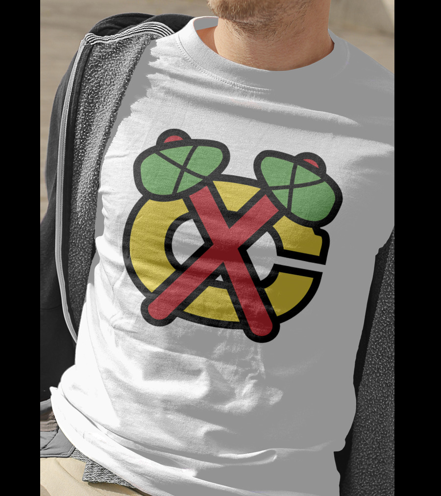 Chicago Blackhawks Logo Crossed Tomahawks Icon T-Shirt