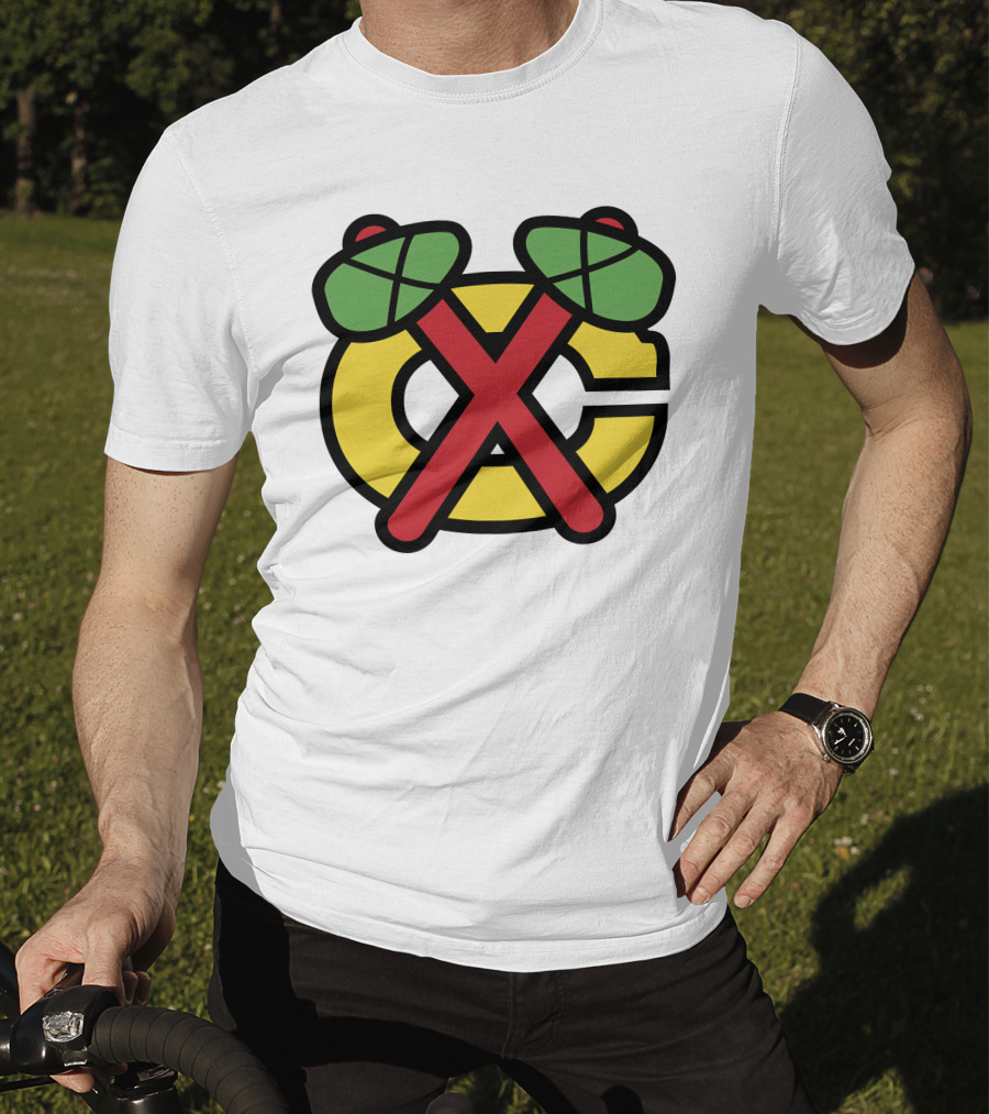 Chicago Blackhawks Logo Crossed Tomahawks Icon T-Shirt