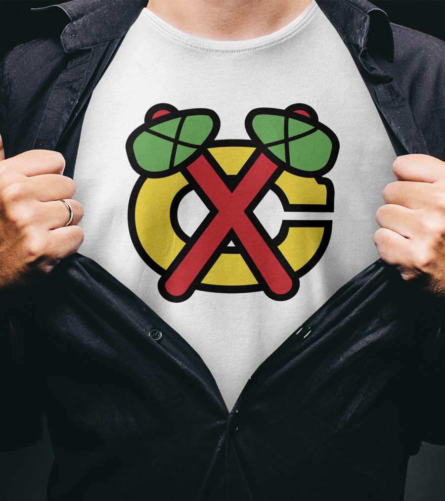 Chicago Blackhawks Logo Crossed Tomahawks Icon T-Shirt