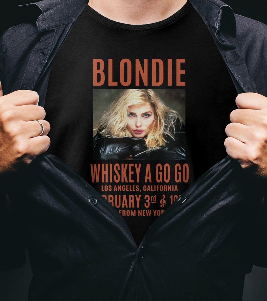 Blondie Whiskey A Go Go Los Angeles February 3Rd 1977 Direct From New York City T-Shirt