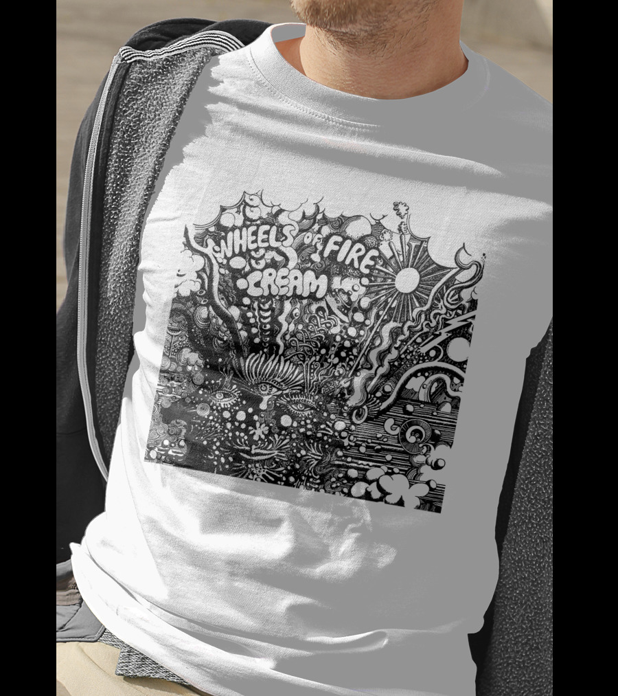 Wheels Of Fire Cream Psychedelic Artwork T-Shirt