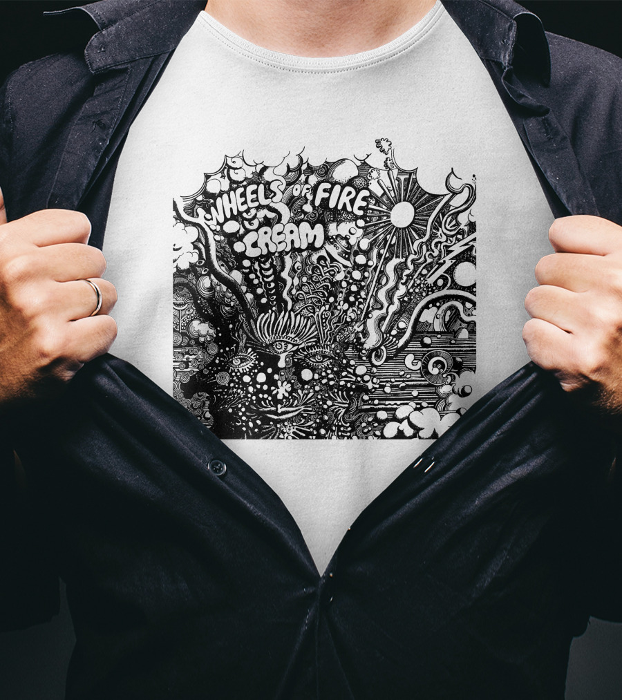 Wheels Of Fire Cream Psychedelic Artwork T-Shirt