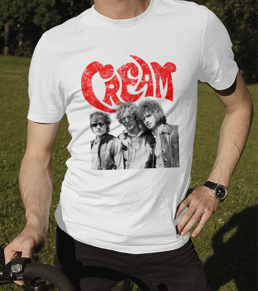 Cream Band Vintage Photo With Red T-Shirt
