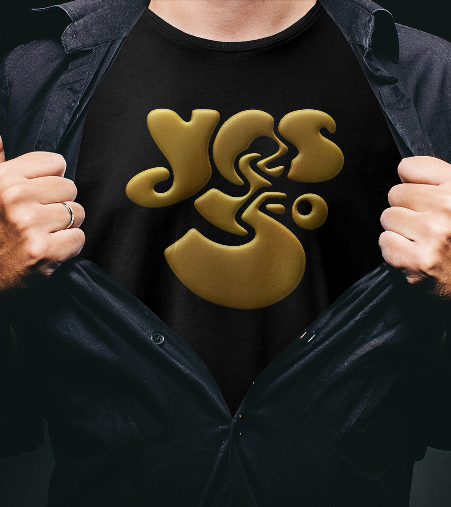 Yes Logo 34 Unique Gold T-Shirt