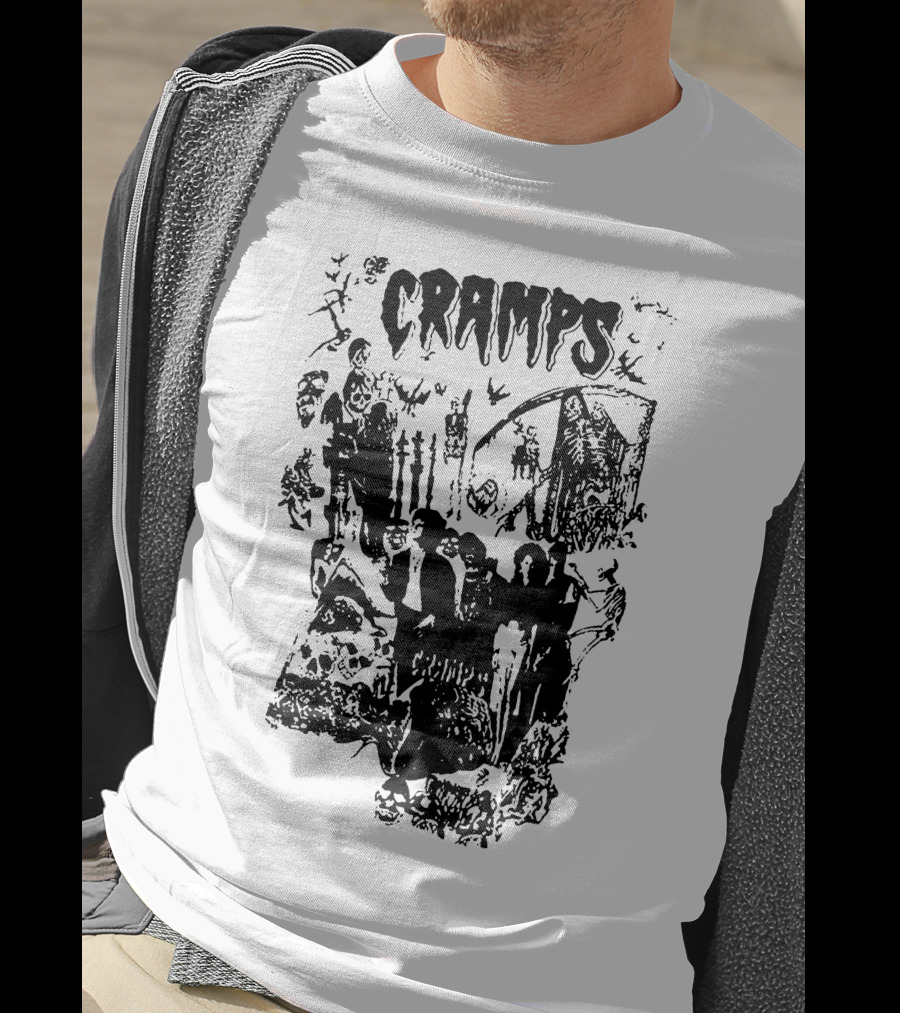 Cramps Gothic Horror Collage Tcr T-Shirt