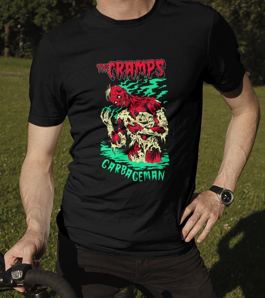 The Cramps Garbageman Zombie Monster Horror Art T-Shirt
