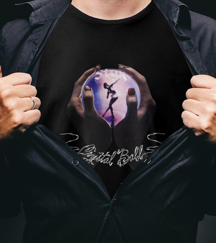 Styx Crystal Ball Silhouette Hands T-Shirt