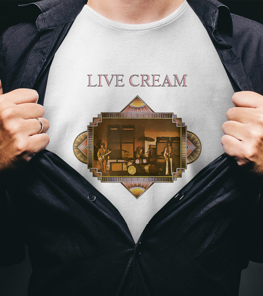 Live Cream Vintage Performance Artwork T-Shirt