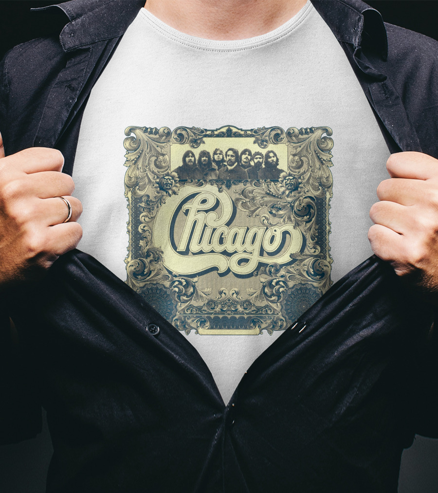 Chicago Band Vintage Ornate Frame T-Shirt