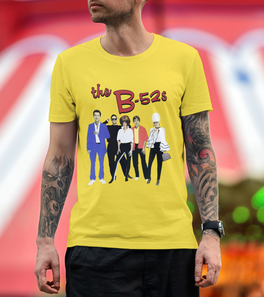 The B-52S Band Members Retro Style Ensemble T-Shirt