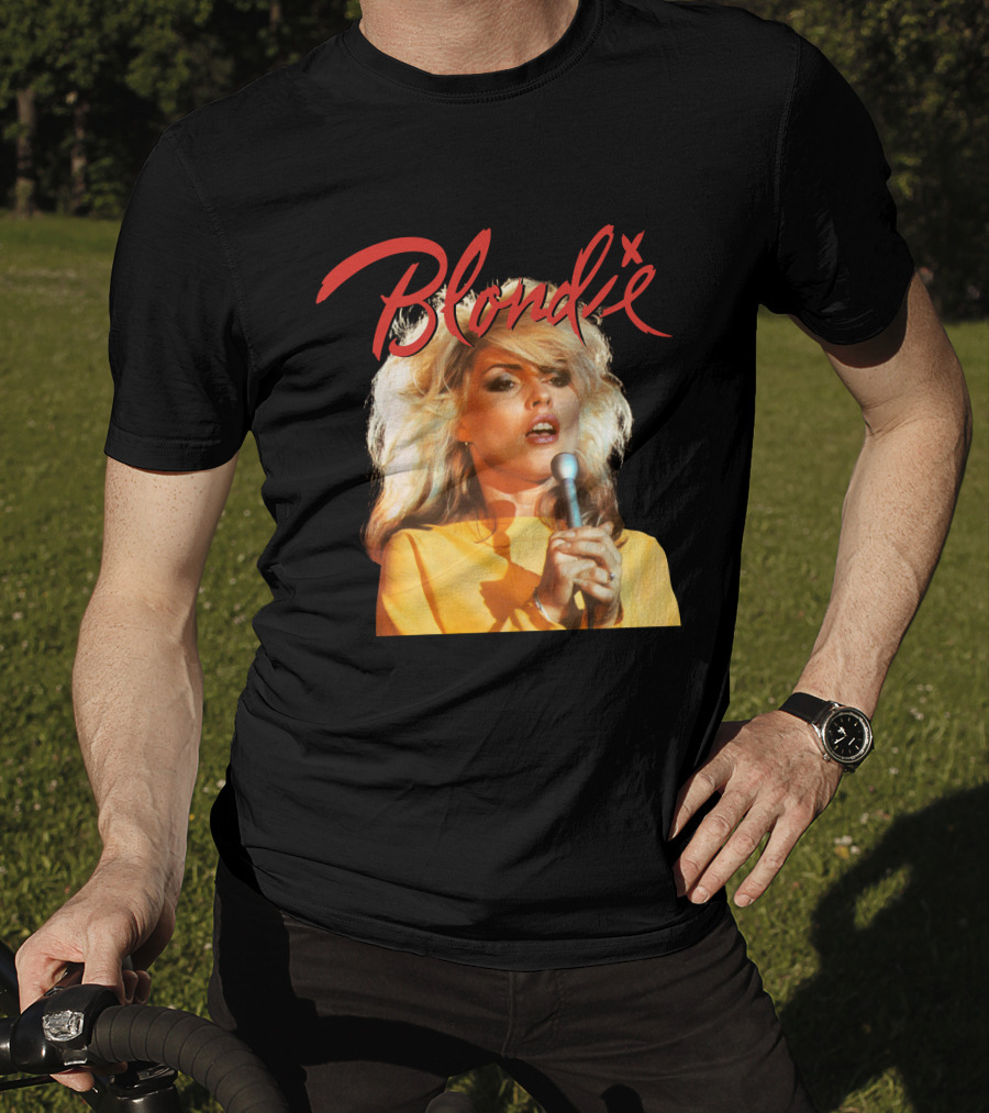 Blondie Debbie Harry Mic Performance 1980S Retro Style T-Shirt