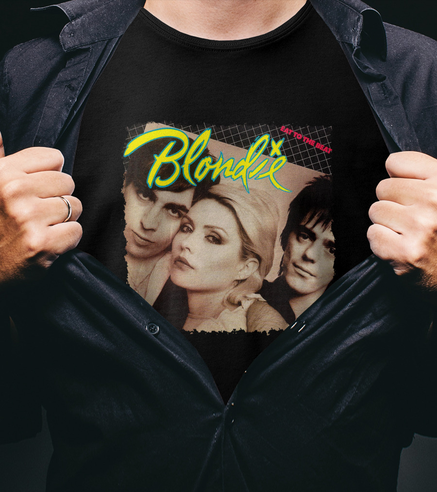 Blondie Eat To The Beat Album Cover Vintage Style T-Shirt