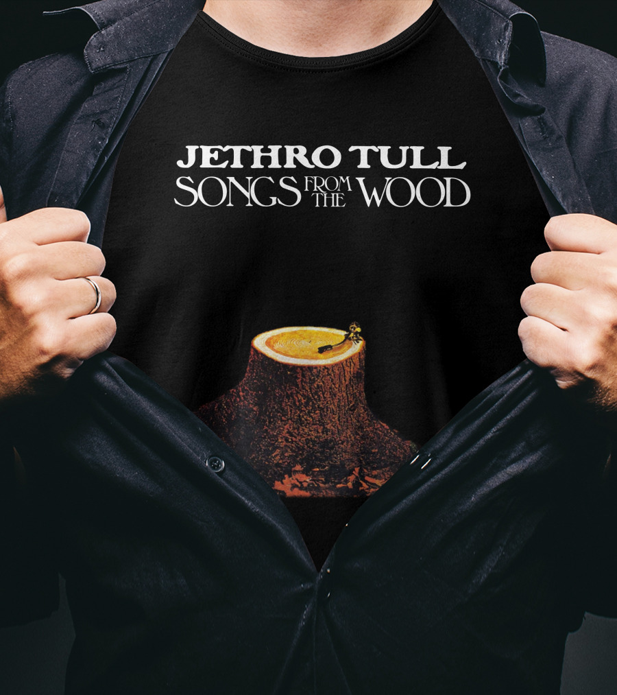 Jethro Tull Songs From The Wood Tree Stump Album Art T-Shirt