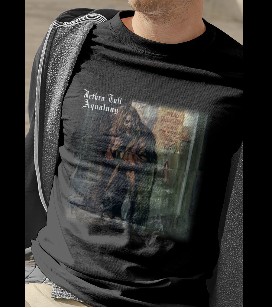 Jethro Tull Aqualung Album Art Homeless Man T-Shirt