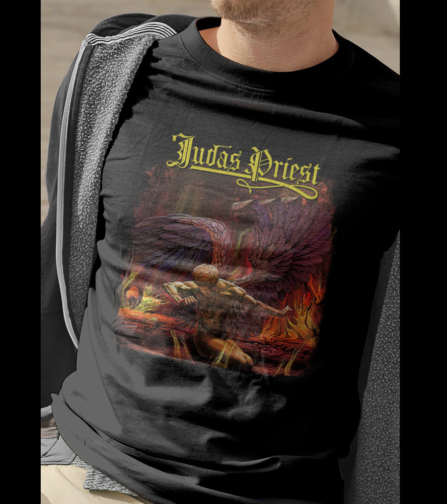 Judas Priest Angel Falling In Flames T-Shirt