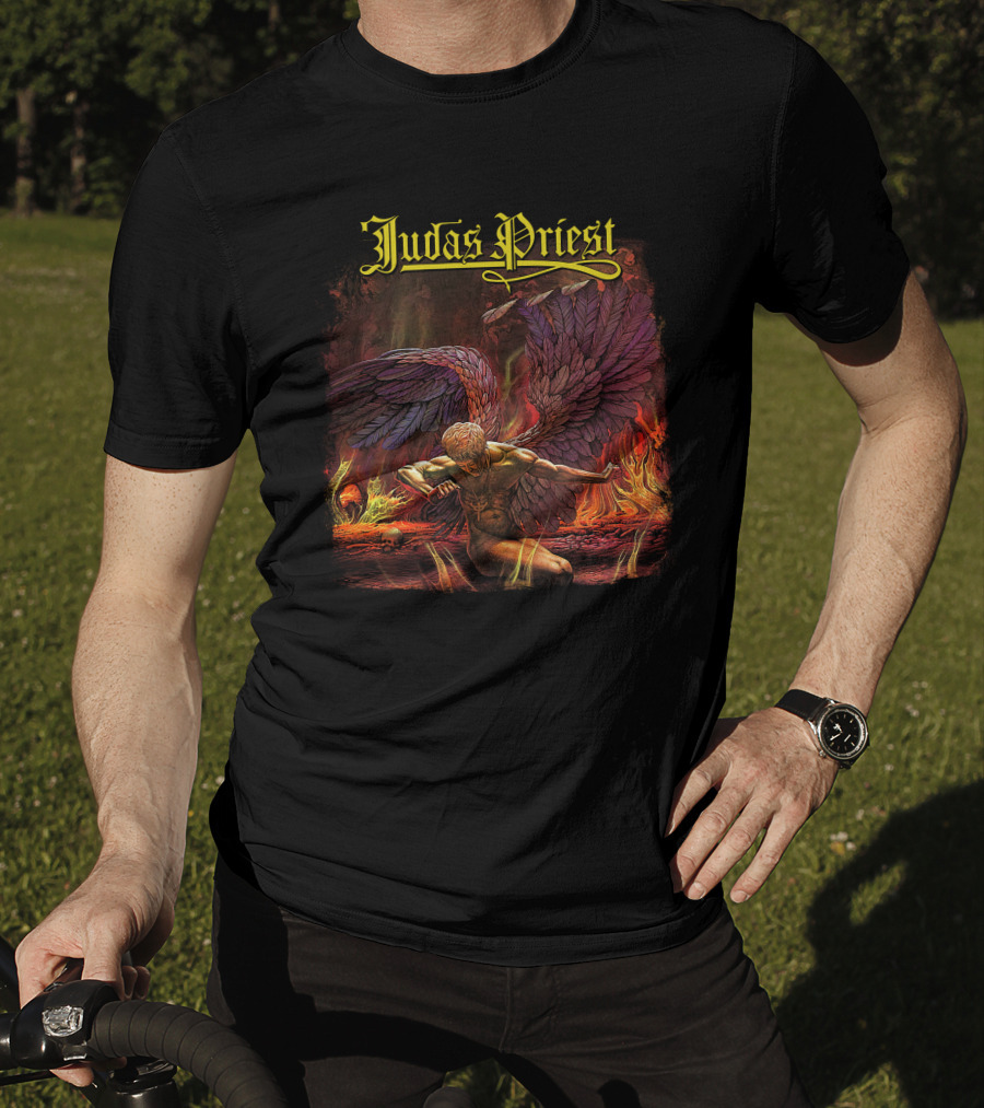 Judas Priest Angel Falling In Flames T-Shirt