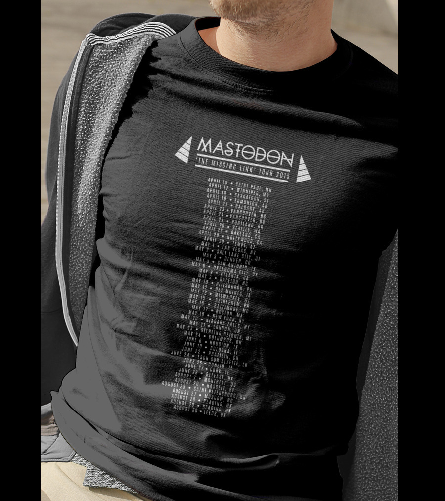 Mastodon The Missing Link Tour 2015 Dates And Locations T-Shirt