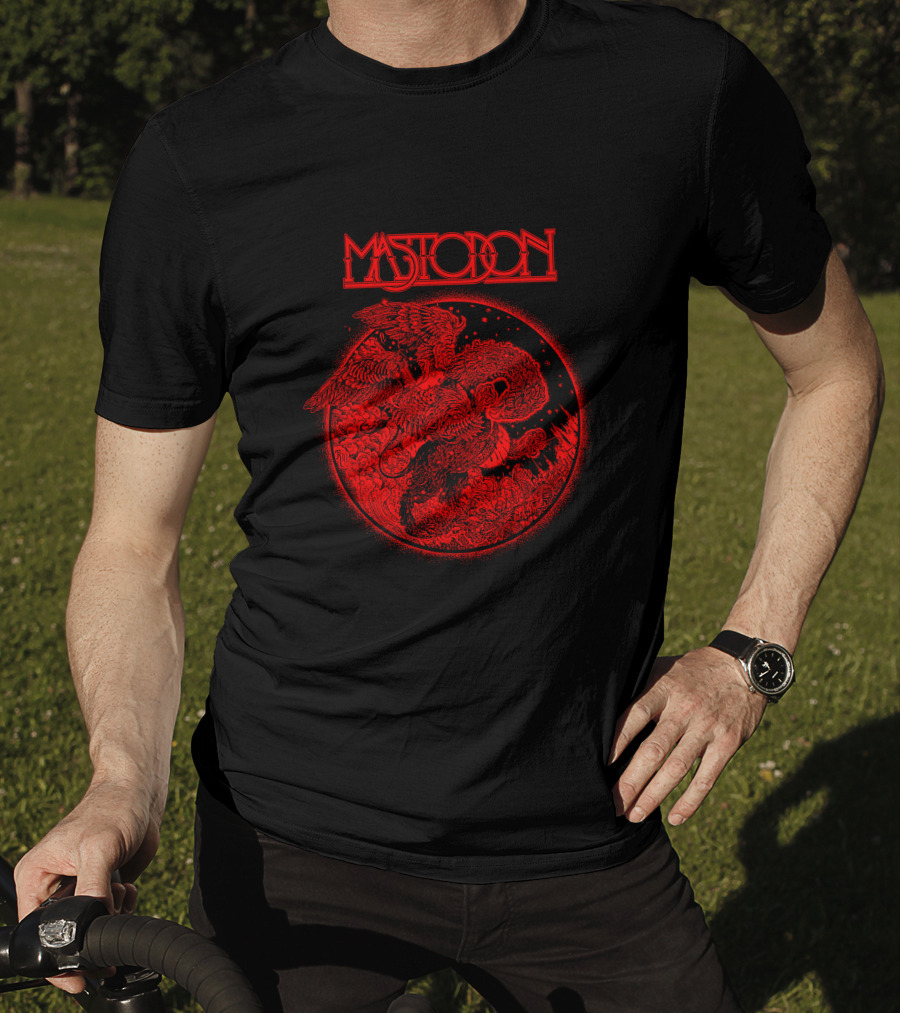 Mastodon Red Intricate Dragon And Eagle T-Shirt