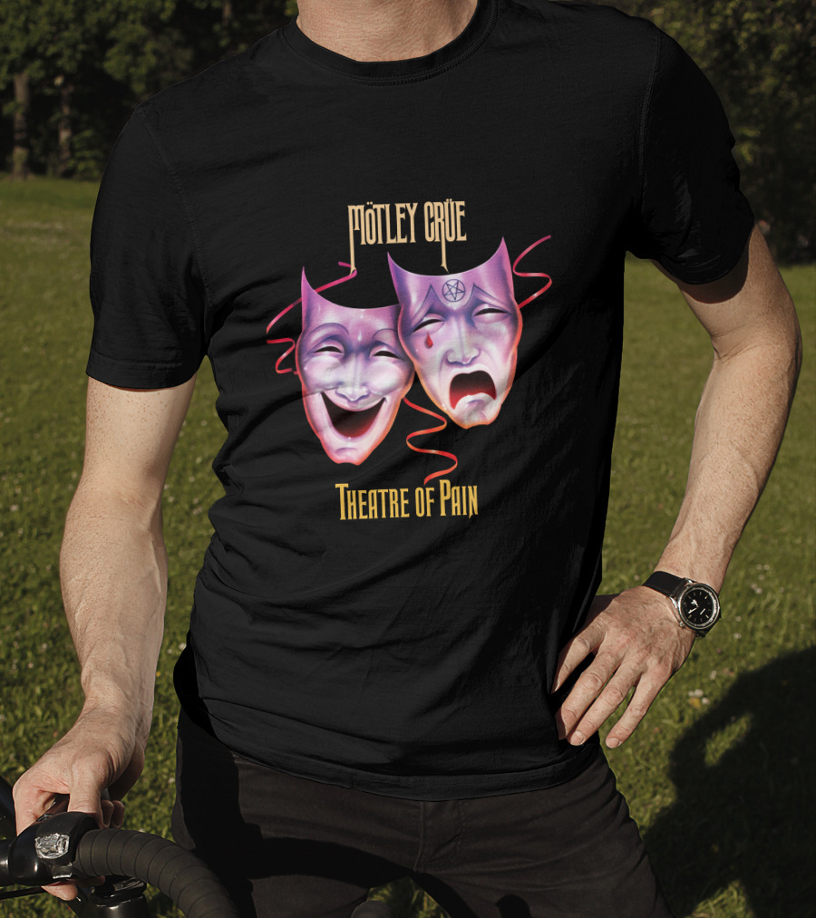 Mötley Crüe Theatre Of Pain Comedy And Tragedy Masks T-Shirt