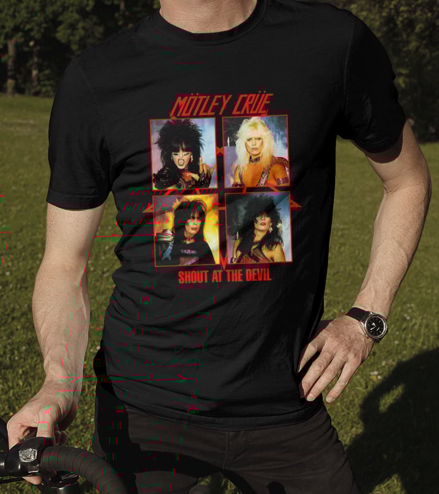 Mötley Crüe Shout At The Devil Album Cover Art Band Members T-Shirt