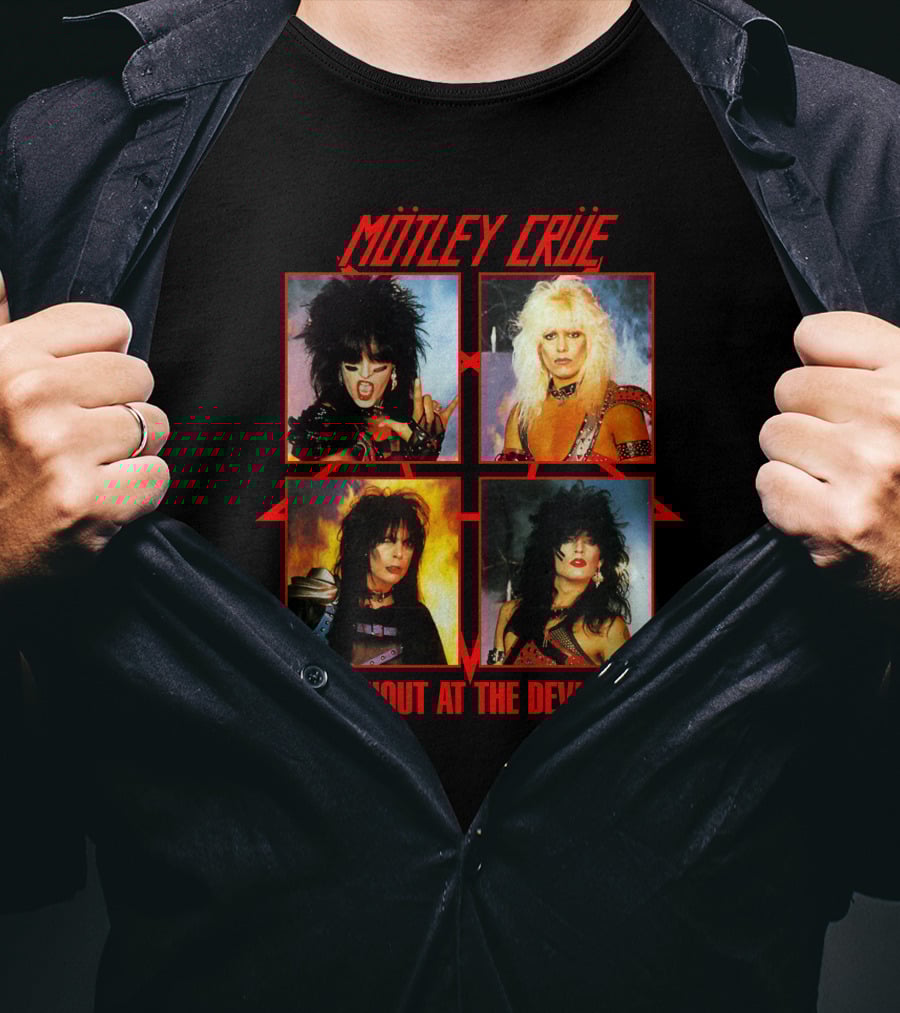 Mötley Crüe Shout At The Devil Album Cover Art Band Members T-Shirt
