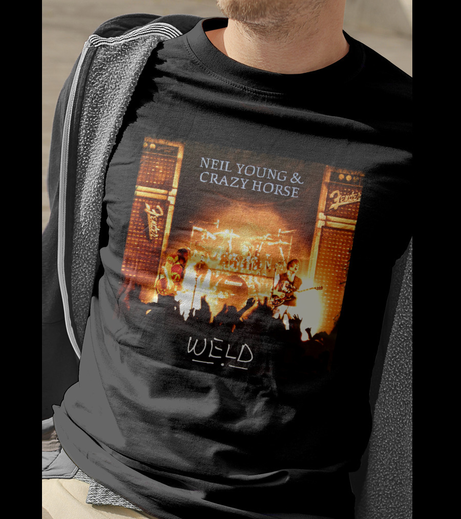 Neil Young & Crazy Horse Weld Live Performance Stage Amps T-Shirt